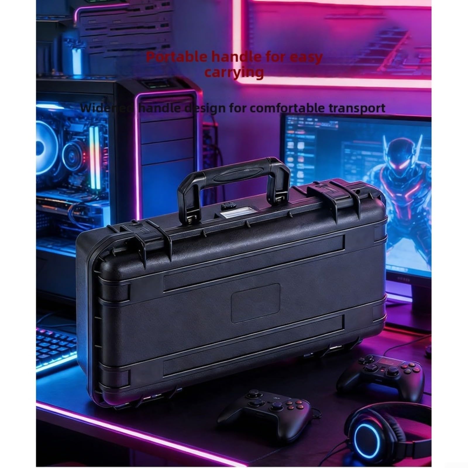Custodia protettiva per Go 2, custodia rigida compatta con rivestimento in schiuma e maniglia per il trasporto, custodia in plastica leggera per accessori per console portatili