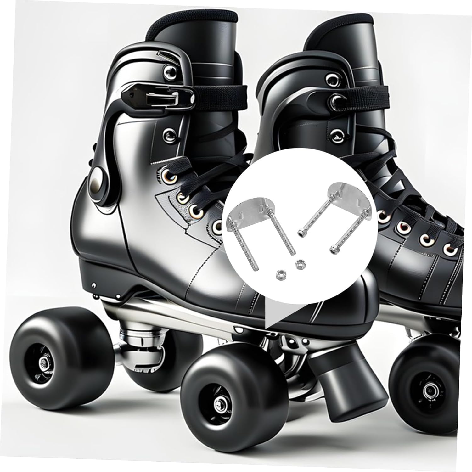 Roller Skate Toe Covers Inline Skating Accessories 4pcs Roller Skates Bracket Plates Double Row