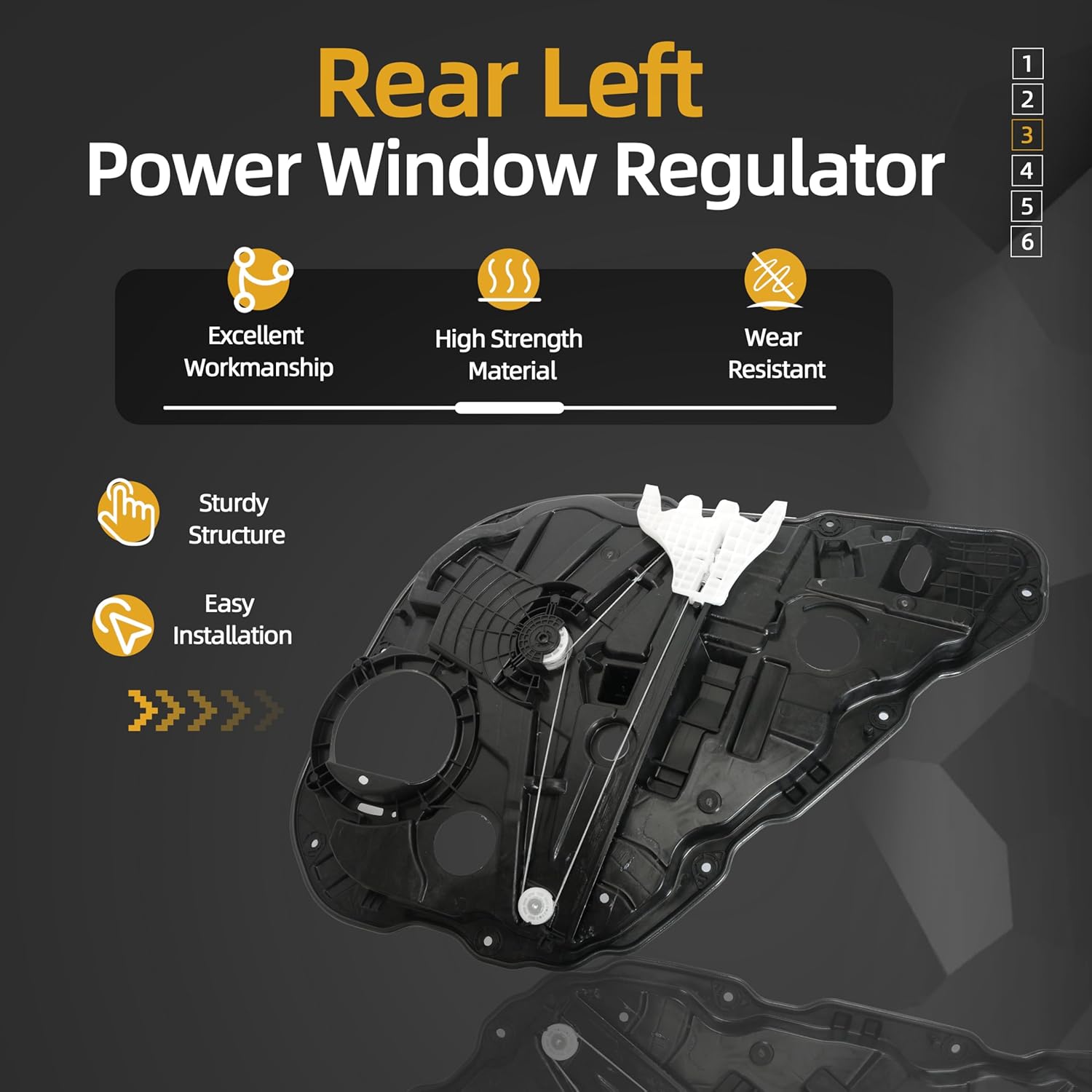 Rear Left Driver Side Power Window Regulator Compatible with Kia Optima 2016 2017 2018 2019 2020, Rear Window Regulator Replacement OE# 83471D4000, 83471D5000