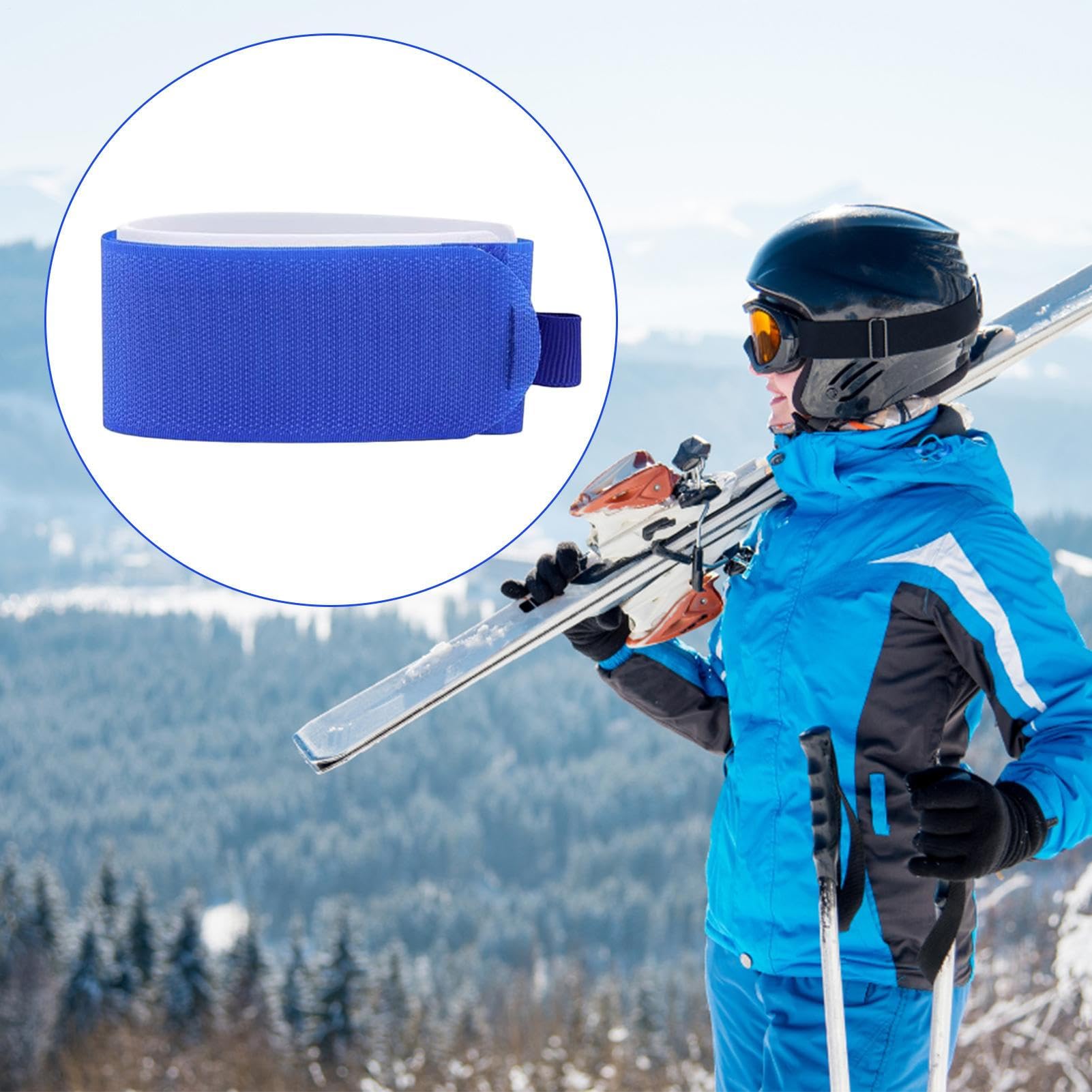 Cinghie porta sci, lacci per snowboard e sci, 4 cinghie regolabili in nylon, cinghie per il trasporto, accessori per sport invernali