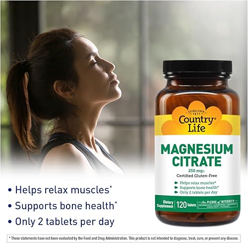 Miniatura 2 de Country Life Citrato de magnesio 250 mg 120 unidades