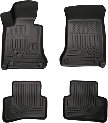 Miniatura 1 de Husky Liners - Alfombrillas Weatherbeater  Compatible con Mercedes-Benz C 2008 - 2014 - Clase 4 puerta  Delantera y 2da fila, 4 piezas  Negro - 99811