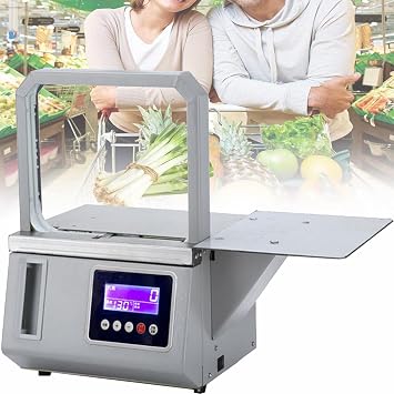 Small Supermarket Vegetable Packing Machine,Automatic Strapping Machine,Hot Melt Tape Banding Machine,Electric Bundling Machine
