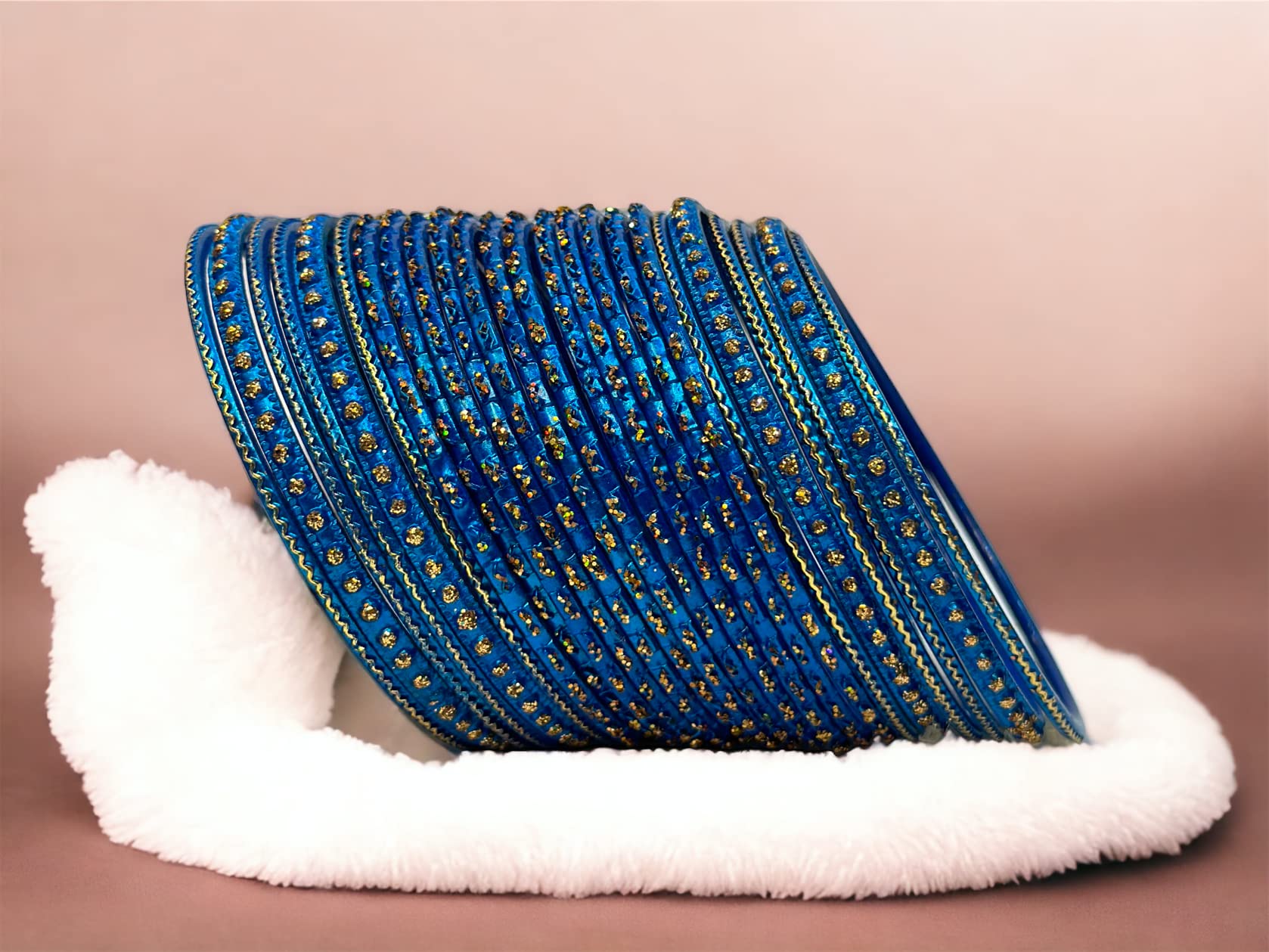 Cute Metal Bangles, Firozi Colour, Shine Finish (2.4)