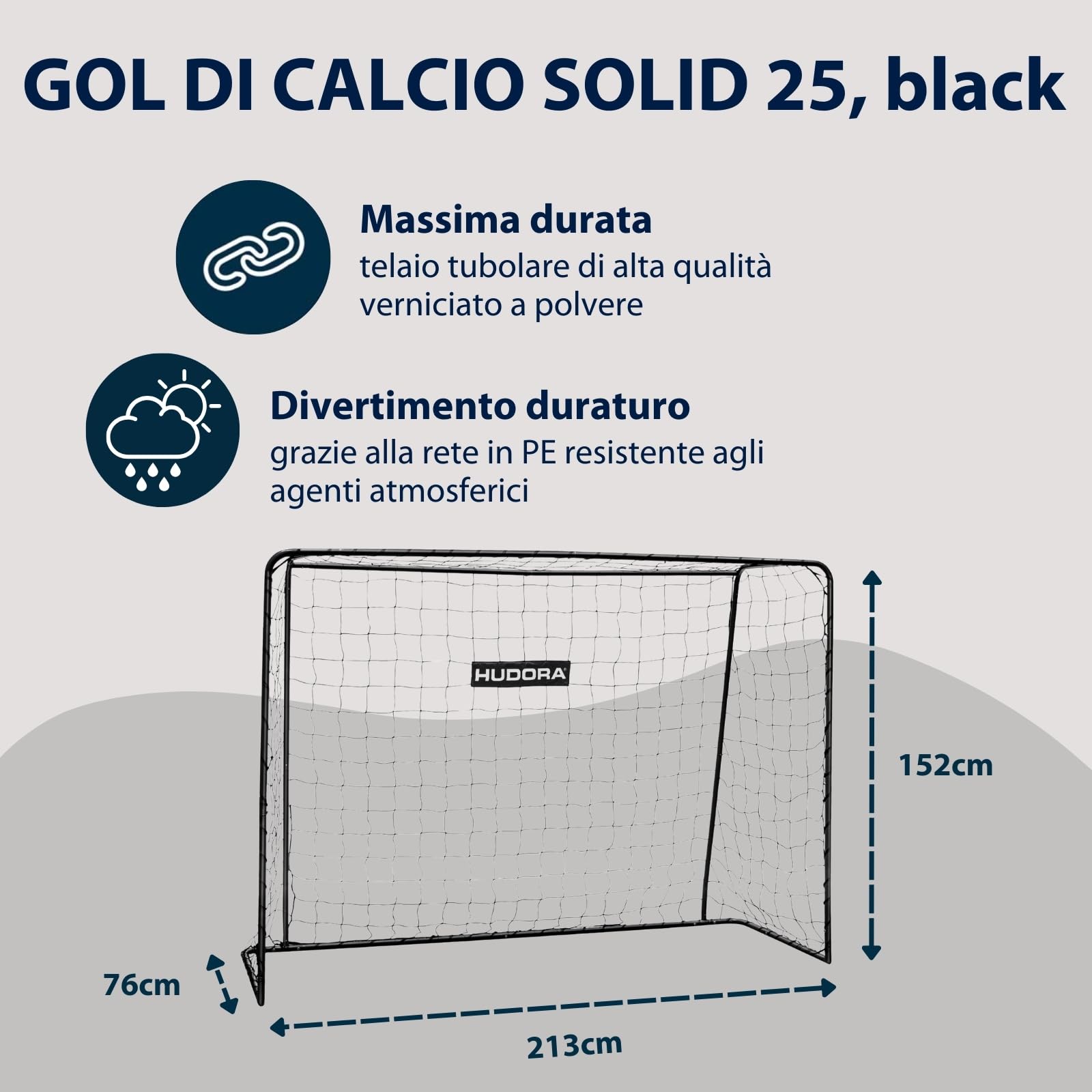 Porta Da Calcio HUDORA Solid 25: Stabile, Resistente E Perfetta Per Allenamento E Divertimento!