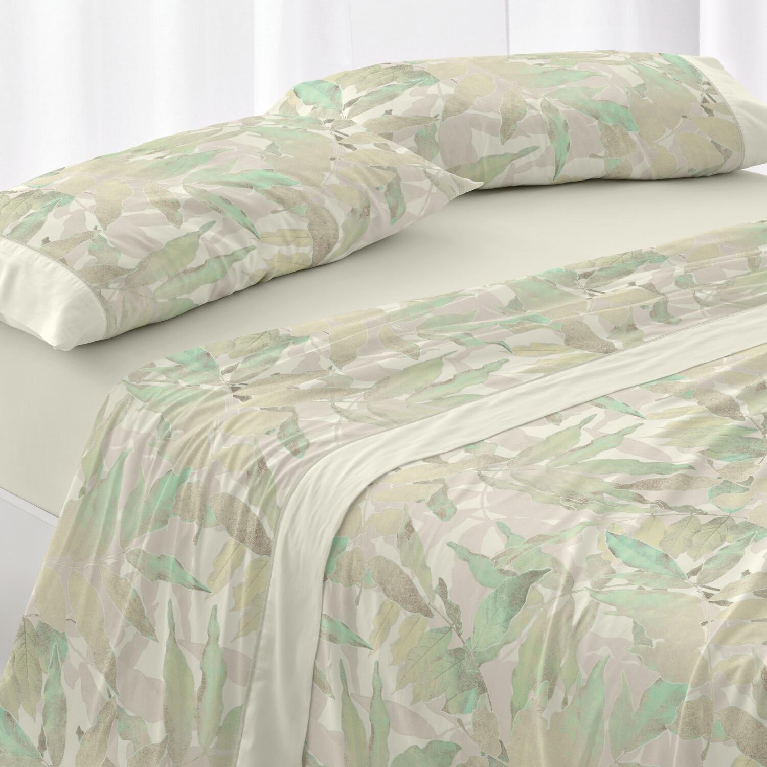 Burrito Blanco | Juego de sábanas | Cama de 150 a 160cm. (+Medidas Disponibles) | Diseño 044 | Color Oliva (150-160x190/200cm.)