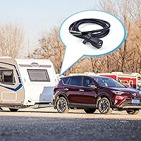 Vista 6 de BHTOP - Arnés de cableado de enchufe de remolque de 7 vías de 8 pies Cable de alambre de remolque de 7 pines Control de freno y luz 10-14AWG