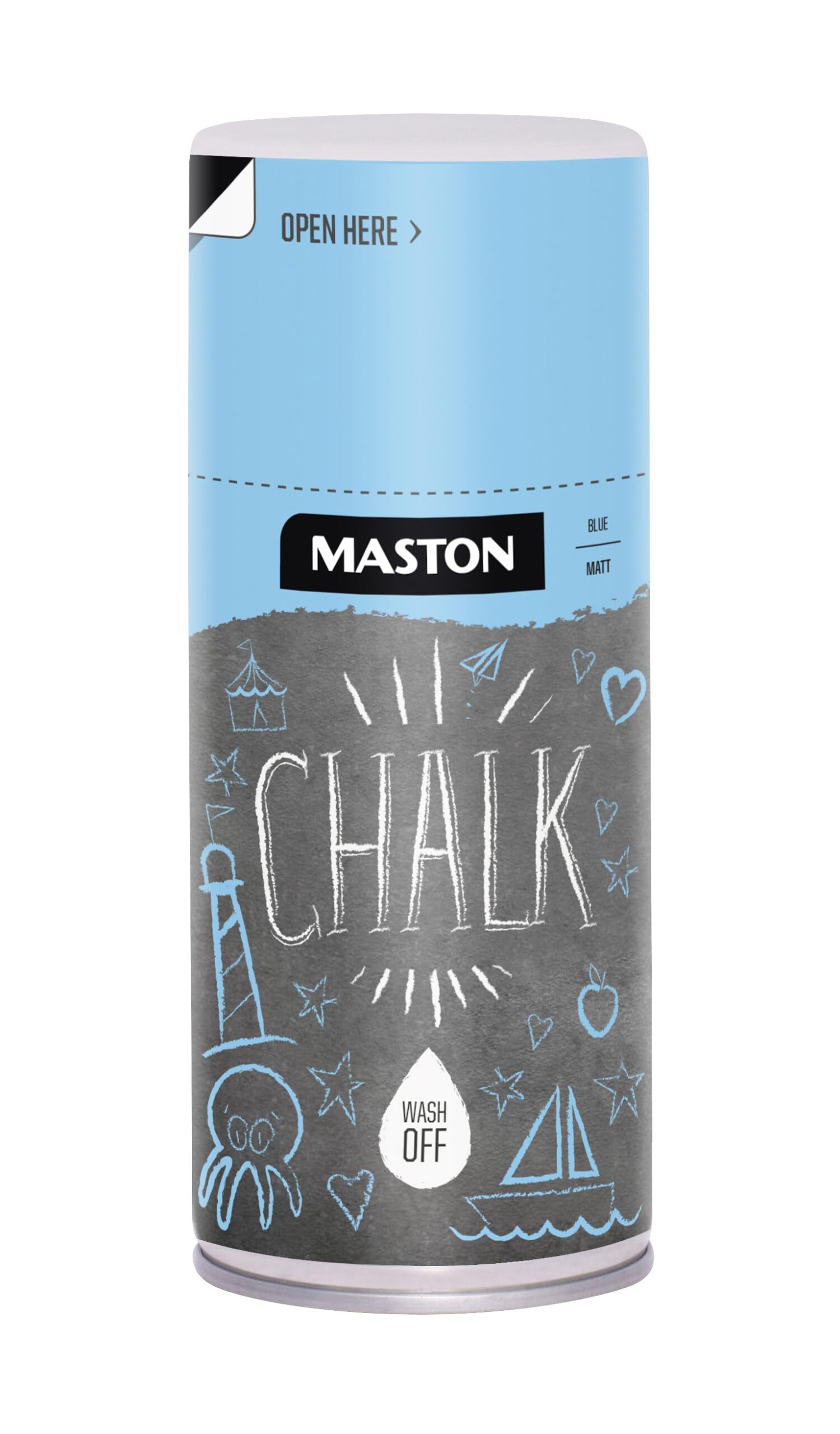 Maston Blue Chalk Paint - Matt - Spray Chalk - 150Ml