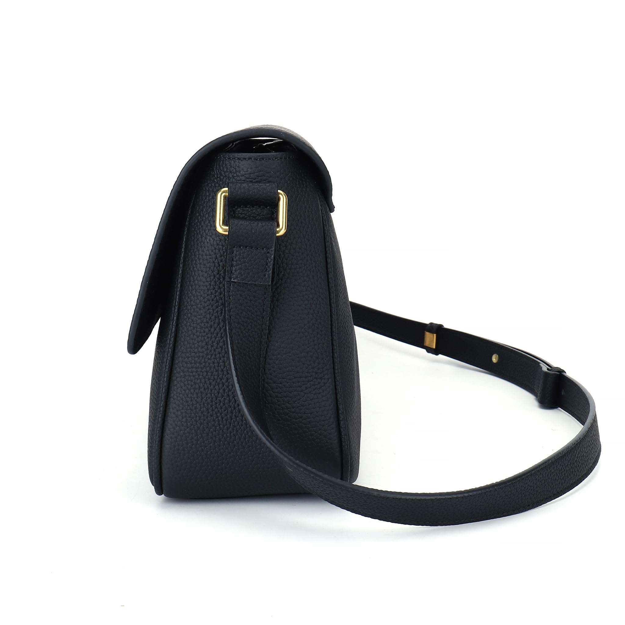Carlheim Women's Shoulderbags Classis Genuine Leather, Black