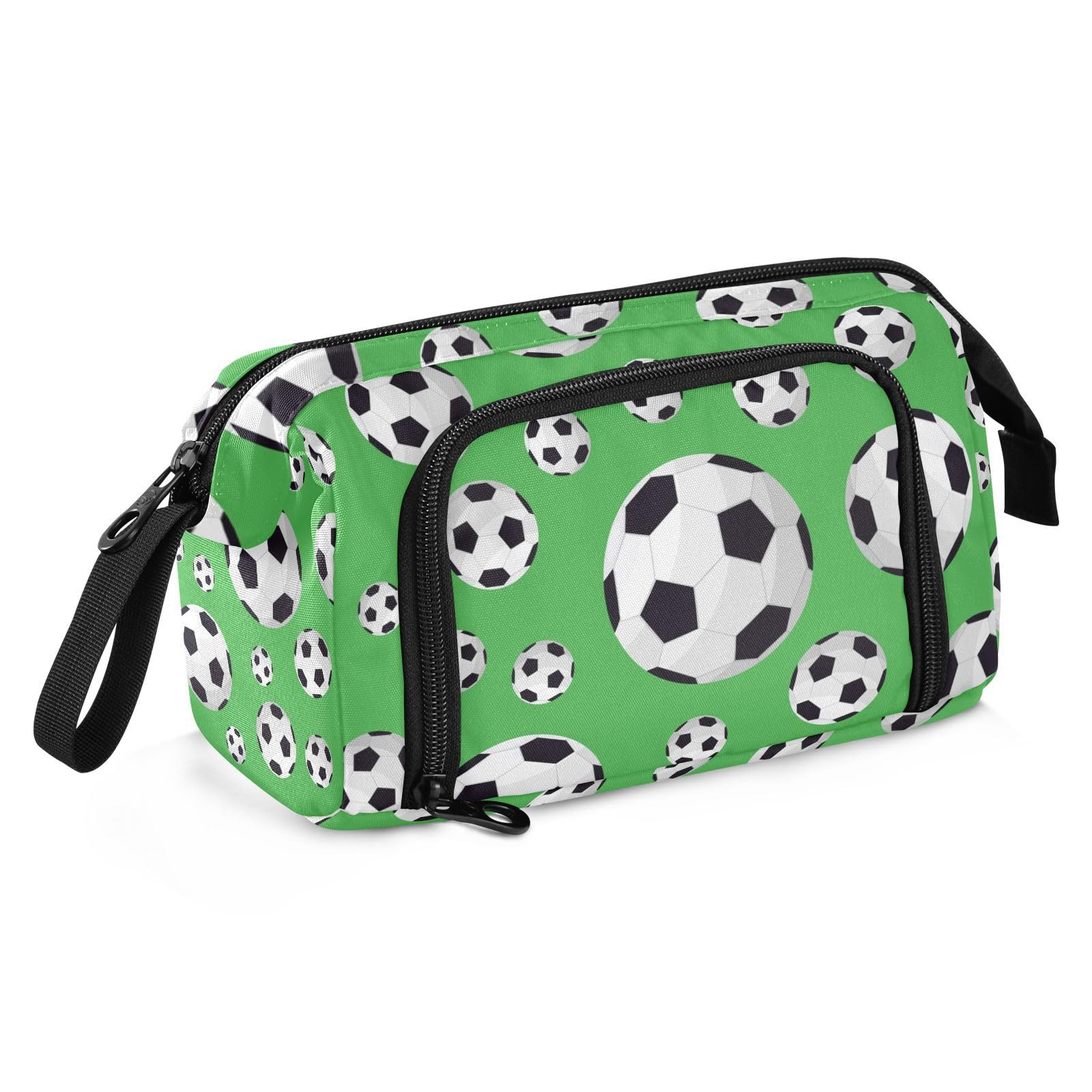 Yopersonalizes Large Pencil Case for Girls Boys Sport Football Pencil Bag for Secondary School Supplies Office Stationery Organised Pencil Pouch for Kids Teen Student Women