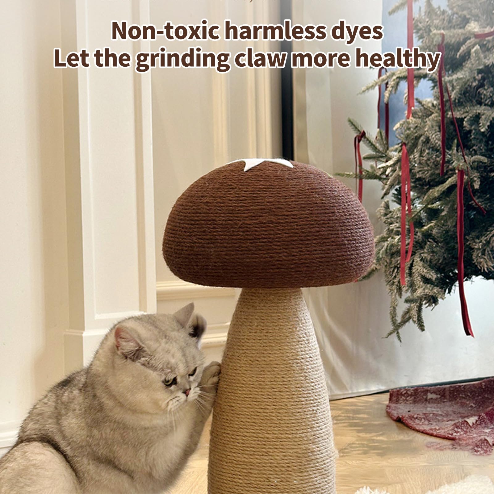Jouet interactif pour chats en forme de champignon B