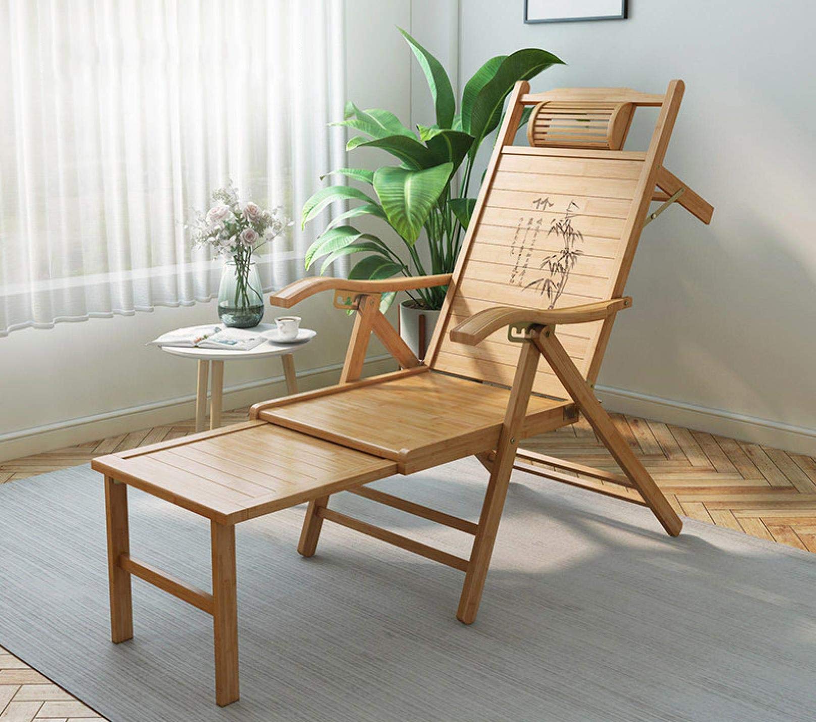 Chaise réglable en bambou pour des moments de détente d'été sur votre terrasse