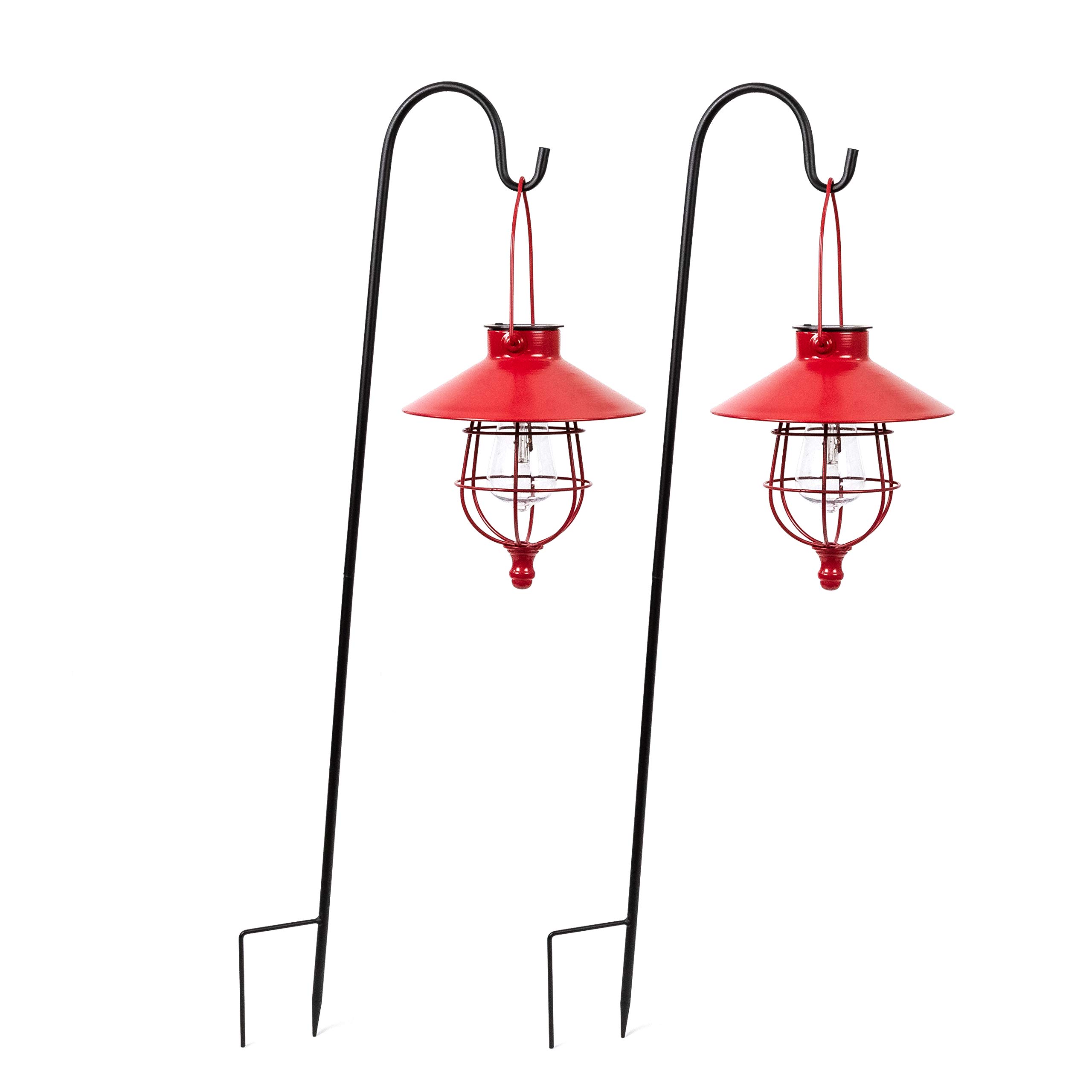 Buy Solar LED Pathway Stake Lights, 2Pack Outdoor Metal Lights are 3ft