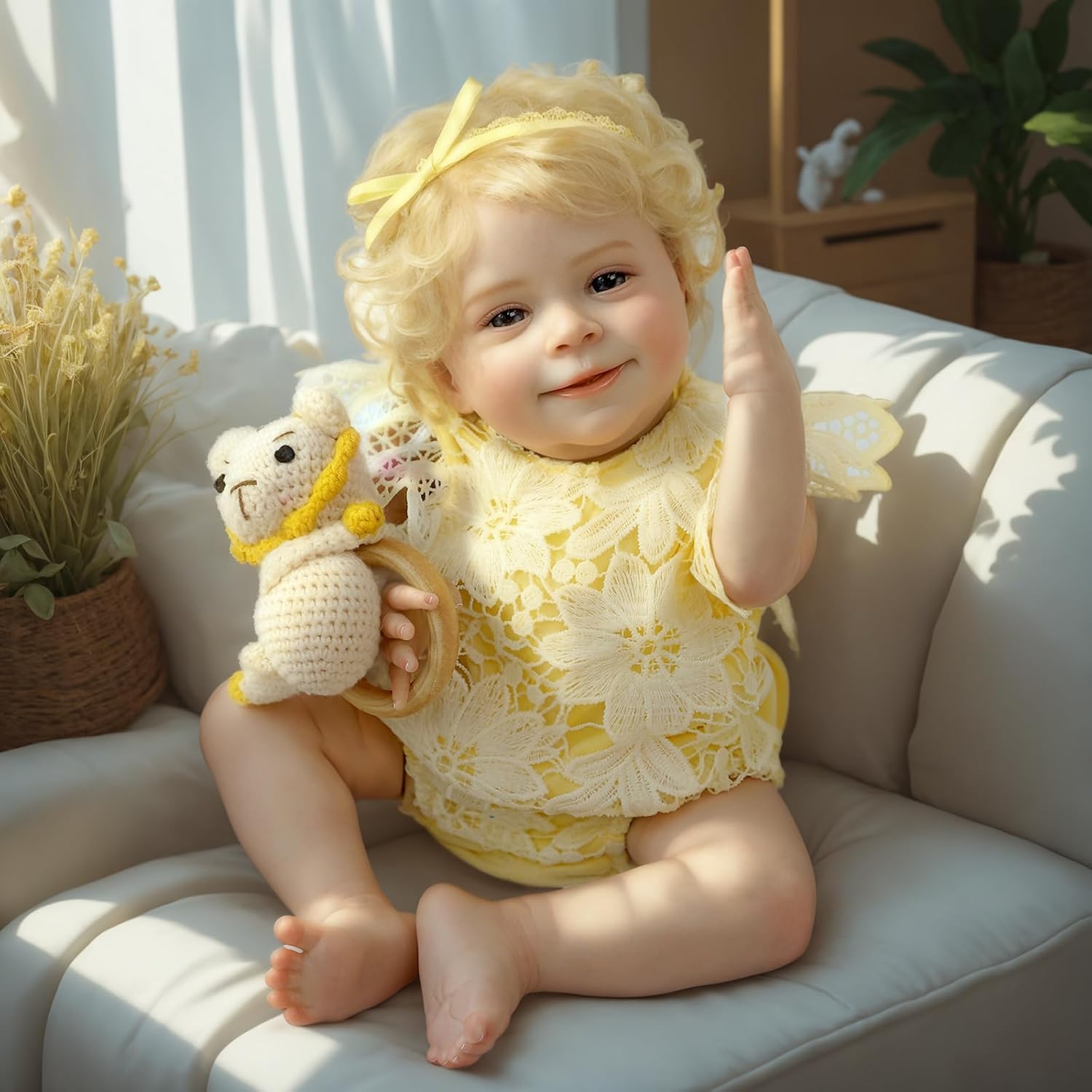 SCOM Reborn Realistic Baby DollsGirl，18 Inch Lifelike Realistic Dolls，Silicone Cute Soft Body Doll Real Life Doll Gift for Age 3+ - Image 4