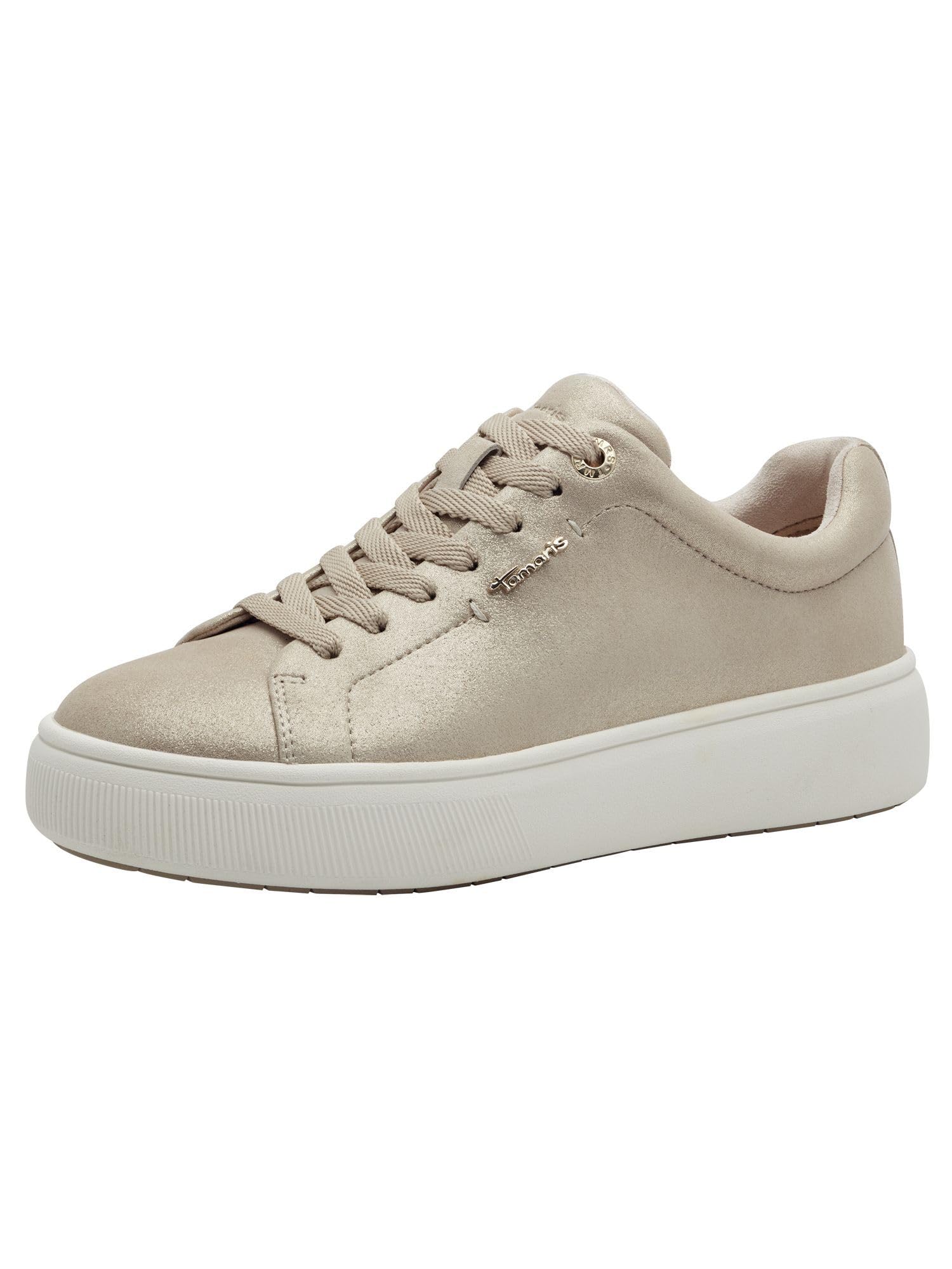 Tamaris Lace-Up Women's Sporty, Champagner, 7.5 UK