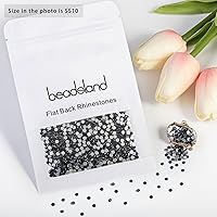 Vista 381 de Beadsland 1440 diamantes de imitación de cristal con parte trasera plana, gemas redondas, sombra dorada, SS20, 0.181-0.189 in