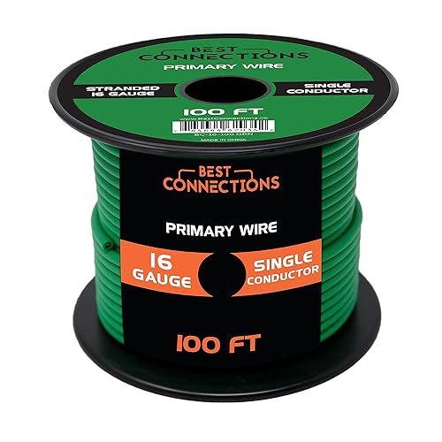 Cable primario automotriz  100 pies (varias opciones de color)  Ideal para remolques, altavoces y circuitos de iluminación  Cableado eléctrico