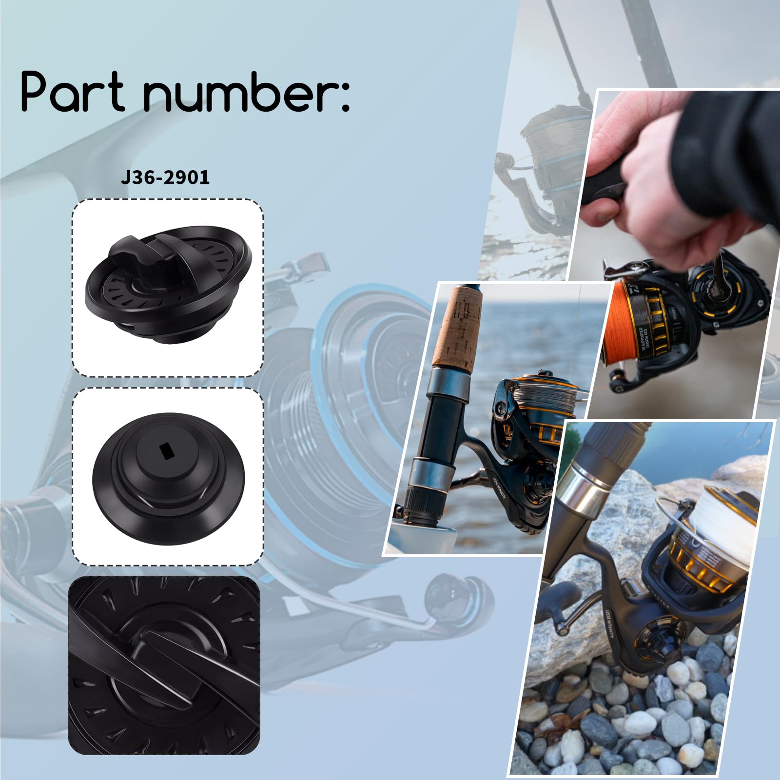 XTPTFABS J36-2901 Drag Knob Compatible with Daiwa BG3500 Saltwater Spinning Reel and BG4000 Saltwater Spinning Reel (1Pcs Black) : Sports & Outdoors