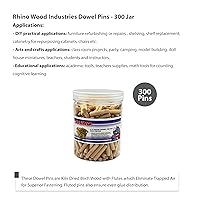 Vista 107 de 3/8" x 2" - Paquete de 500 pasadores de madera - Secados al horno, estriados y biselados (3/8" x 2", 500 unidades)