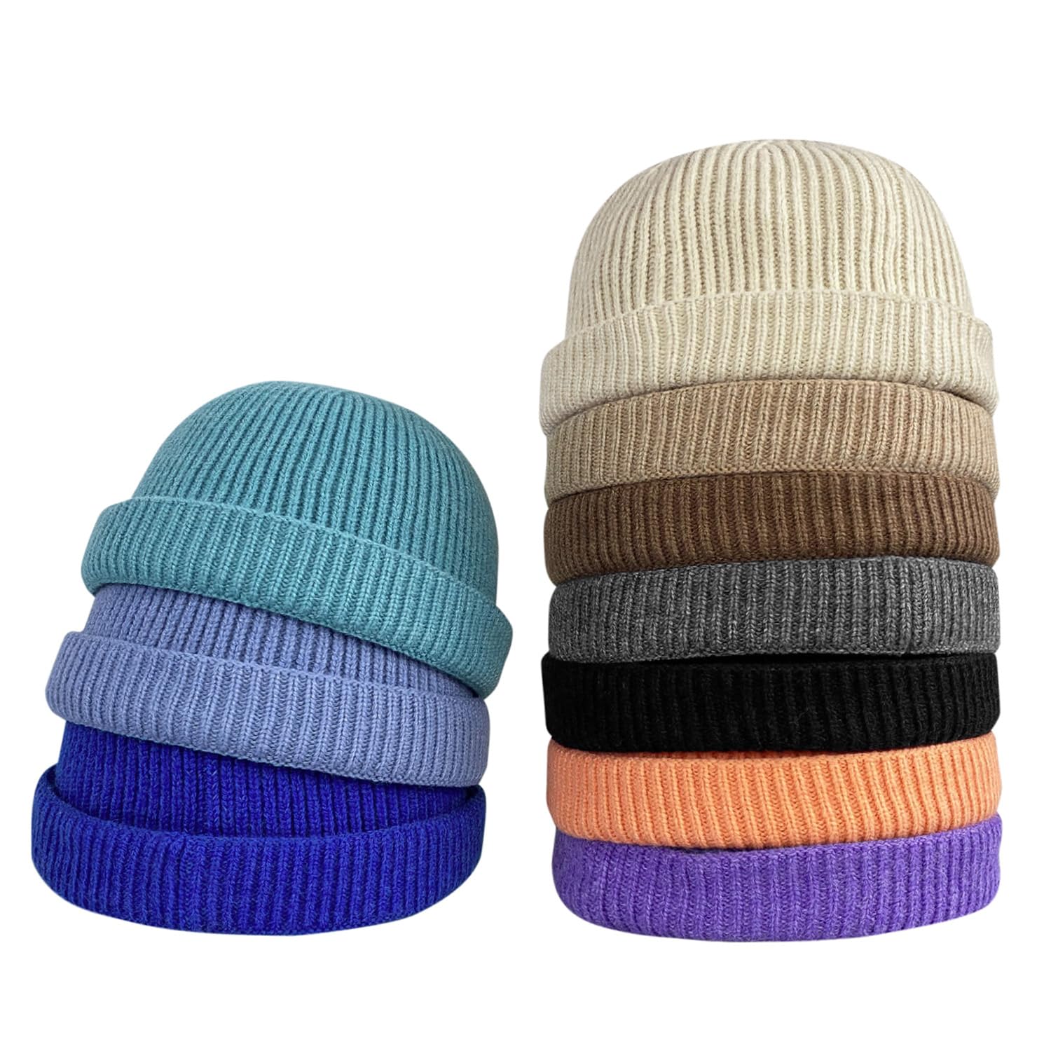 Croogo Berretto invernale lavorato a maglia senza tesa con polsino arrotolato cappello portuale marinaio pescatore Leon cappello padrone di casa cappello