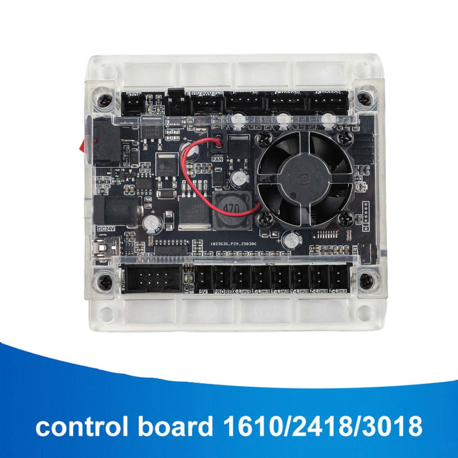 Carte de contrôle CNC à 3 axes pour carte de contrôle compatible GRBL 1.1F, graveur de routeur CNC 2418 3018 - Mise à niveau de la machine, avec reconnaissance de module hors ligne et intégré