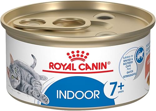 Royal Canin Feline Health Nutrition Indoor 7+ Bocados en Salsa Alimento enlatado para gatos, 3 oz (Paquete de 24)