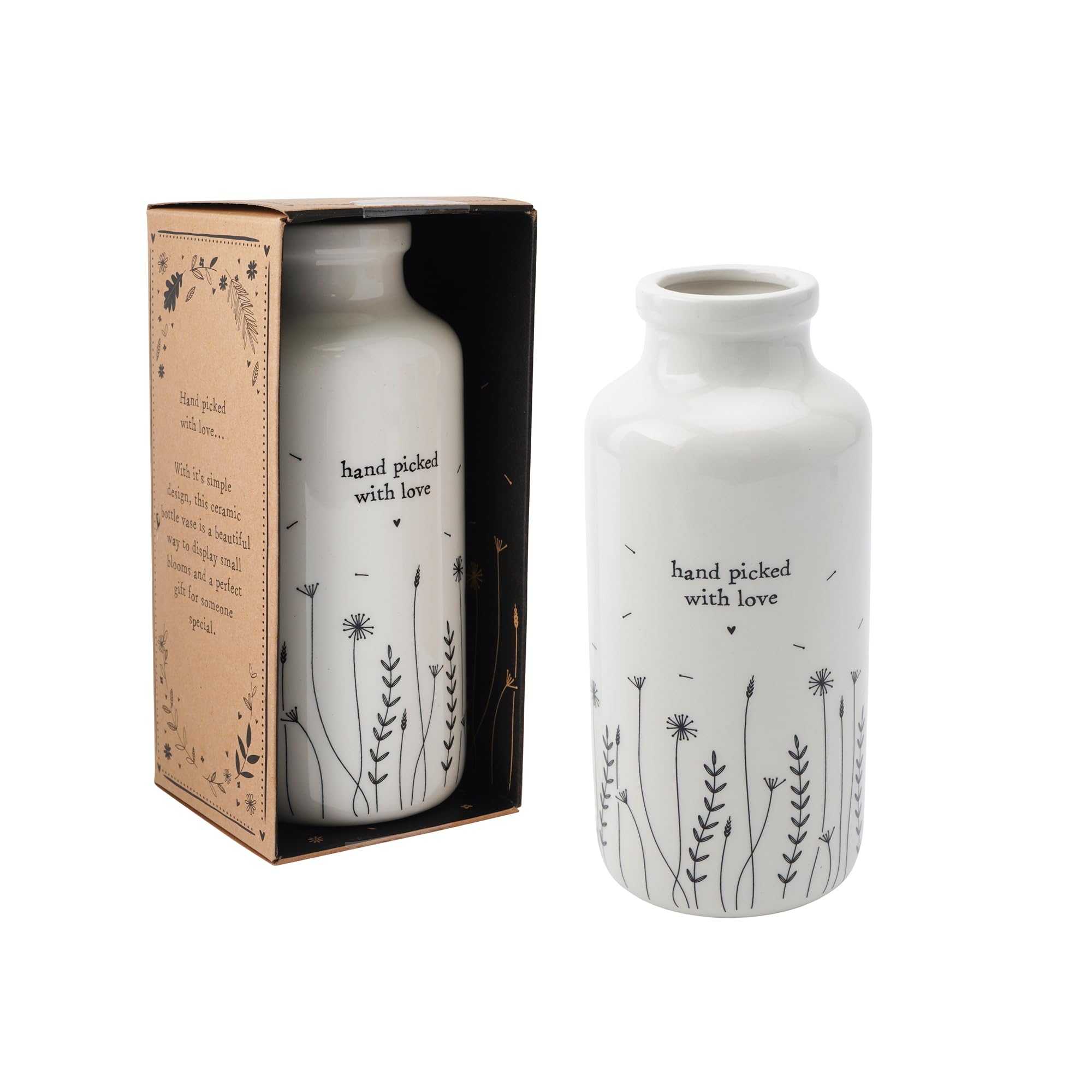 CGB Giftware, White, Height: 14.5cm x Width: 6.5cm x Depth: 6.5cm