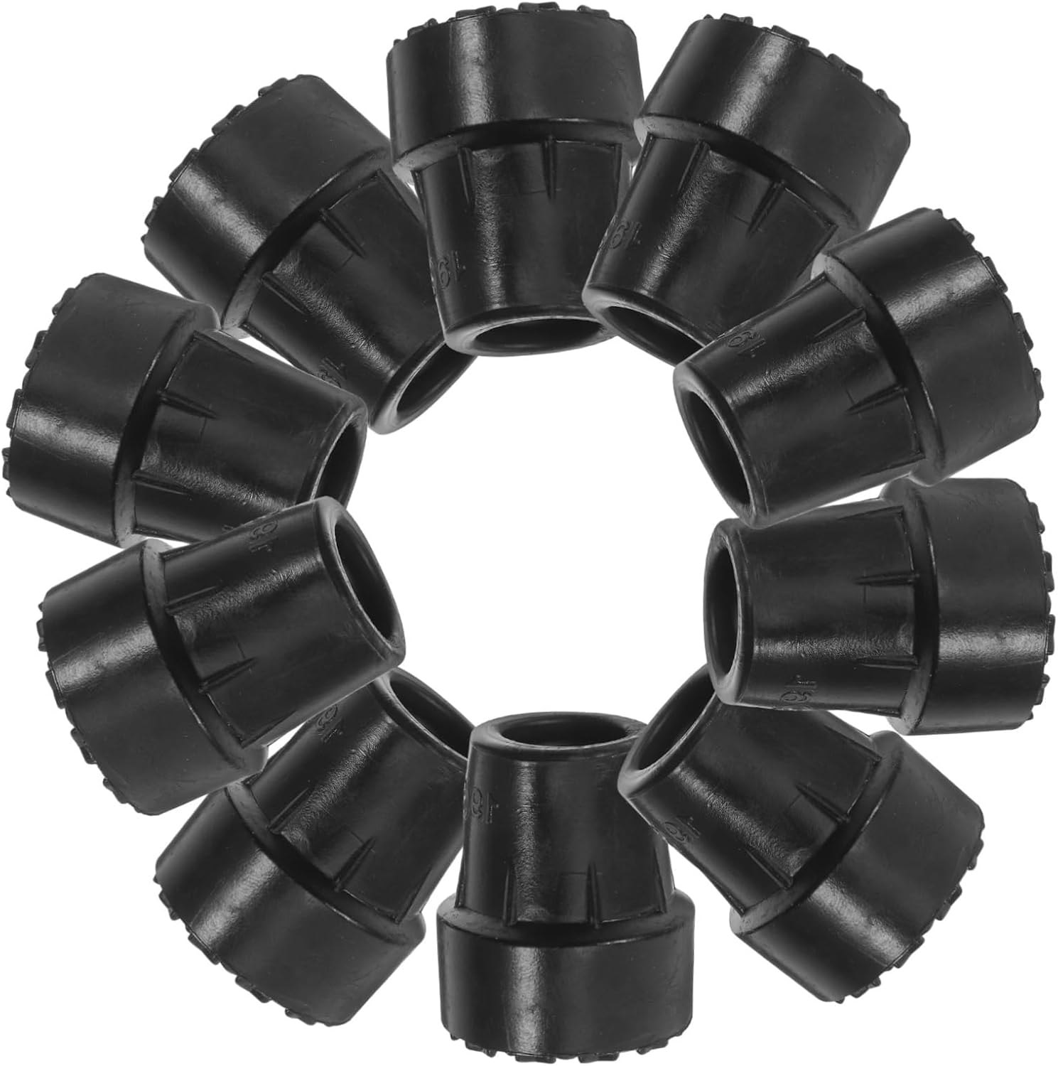 10pcs Anti-Slip Crutch Head Cane Replacement Tips Replacement Crutch Tips Replacement Cane Tips Heavy Duty Cane Tips Cane Tip Heavy Duty Walking Stick Foot Pad Black Rubber