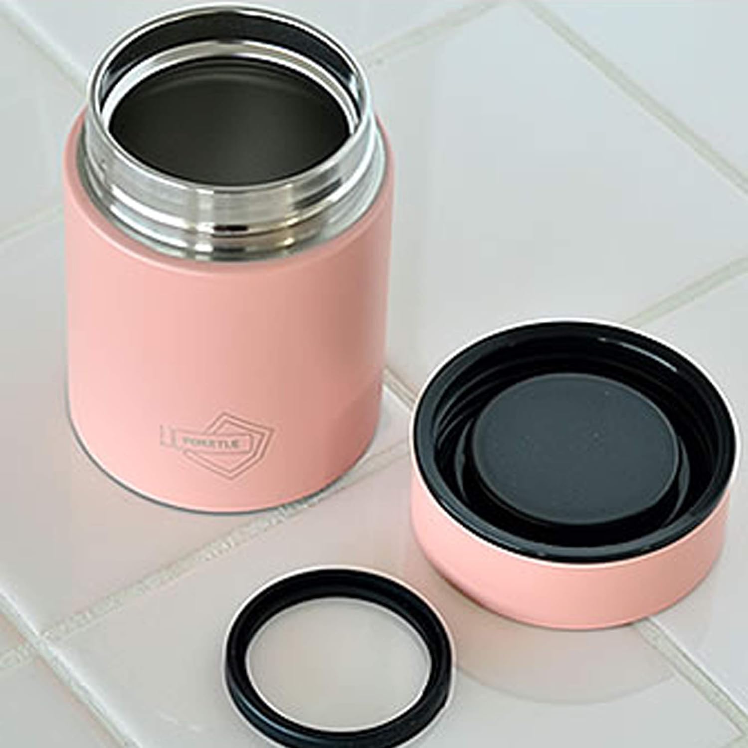 IPPINKA Modern Minimalist Portable Thermal Tumbler - Food Canister - Insulated and Lightweight - 160ml - Beige