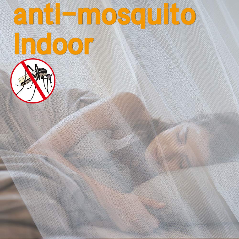 Opamoo Moskitonetz - Feinmaschiges Fliegennetz für Doppelbett und Einzelbett, Quadratisch, 200 x 220 x 210cm, Weiß