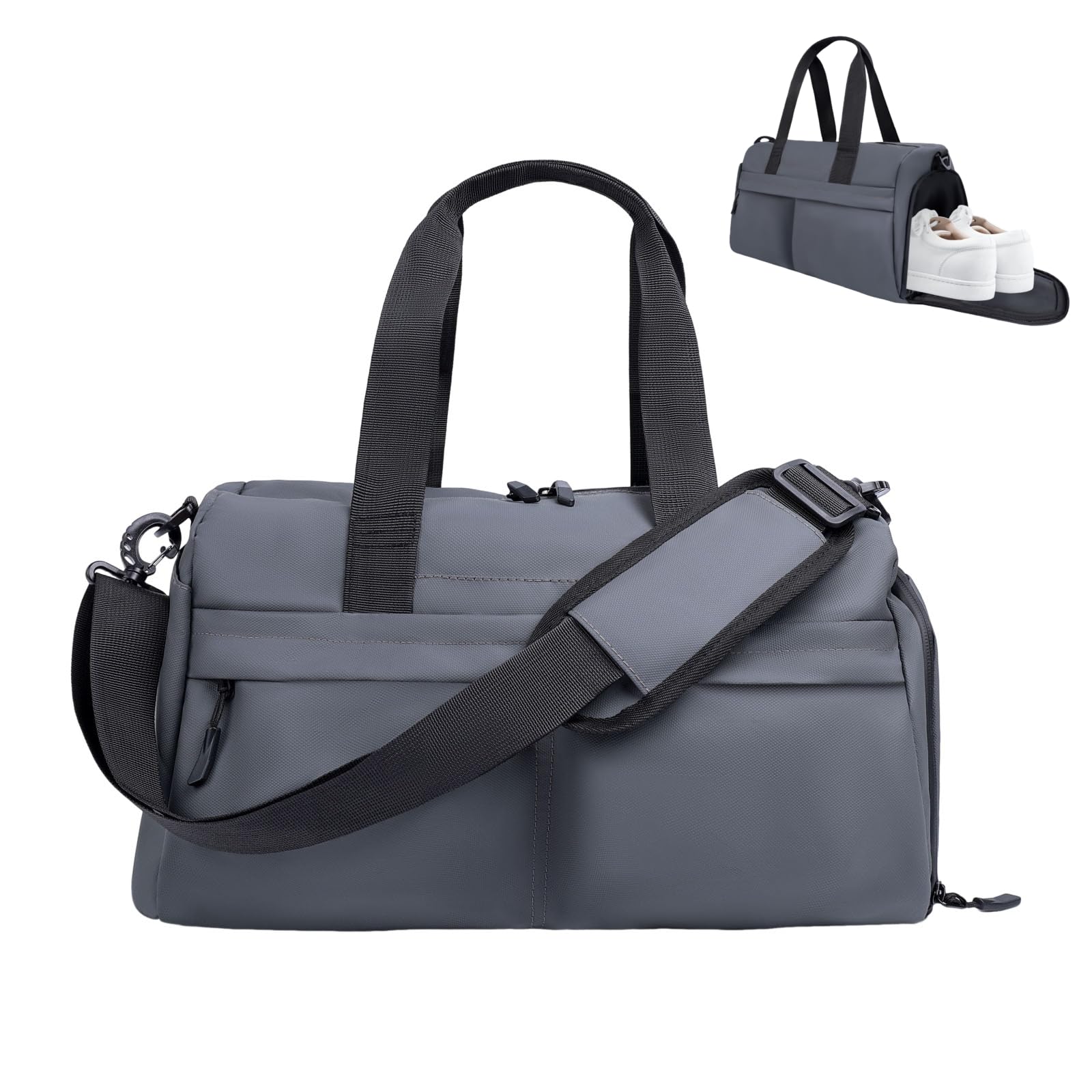 Bolsa de gimnasio para mujeres/hombres con compartimento para zapatos, pequeña bolsa de deporte con bolsillo húmedo, bolsa de lona impermeable para fin de semana, bolsa de entrenamiento