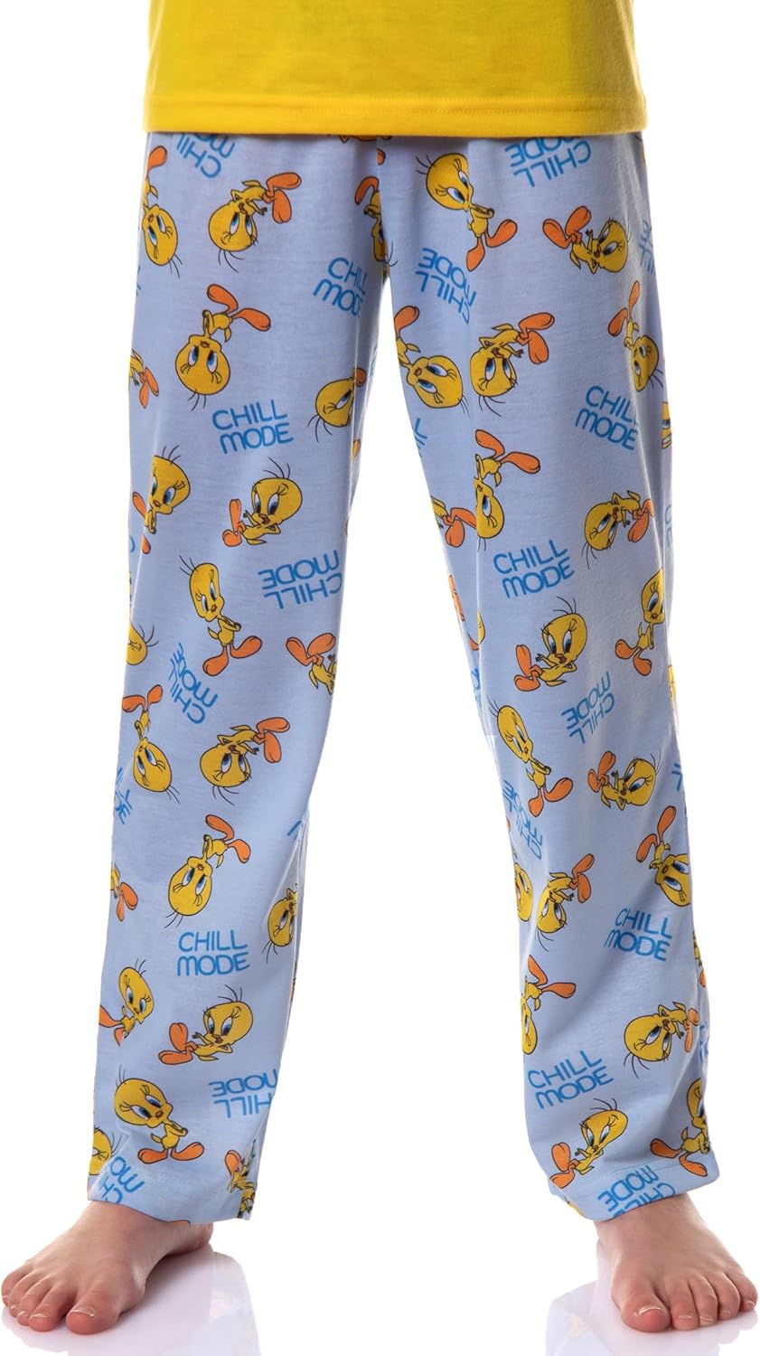 Looney Tunes Girls' This Is How I Chill Tossed Tweety Bird 2 Piece Pajama Set - Image 4