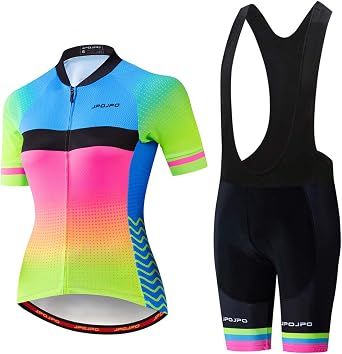 Women Cycling Jersey Set Summer Cycling Clothing MTB Jersey Set Quick Dry Breathable Summer Bicycle Uniforms