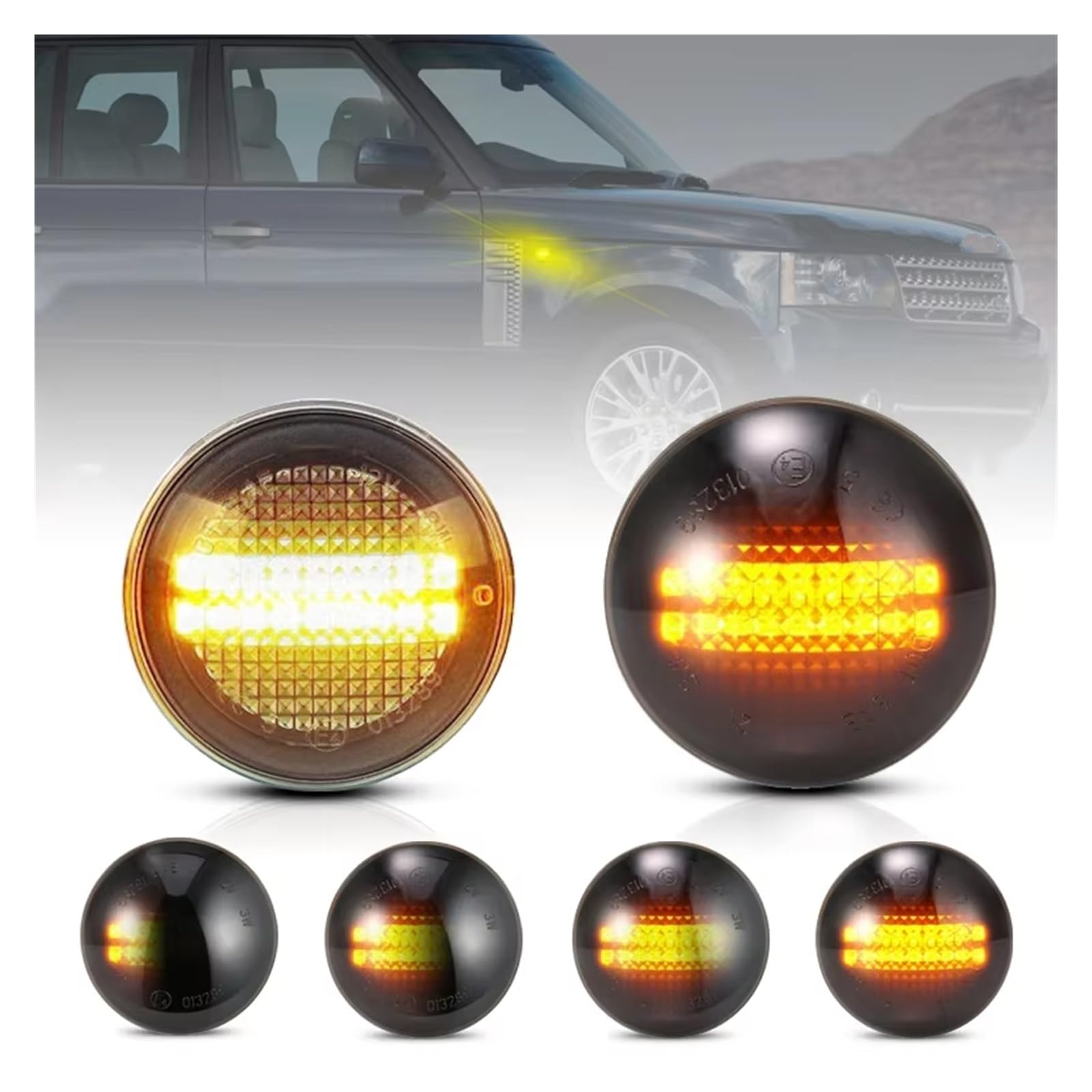 Indicatore Direzione Sostitutivo Per Land Per Rover Per Range 2002-2011 2012 2 Pezzi LED Indicatore Laterale Lampada Indicatori Direzione Luci Ambra Dinamiche