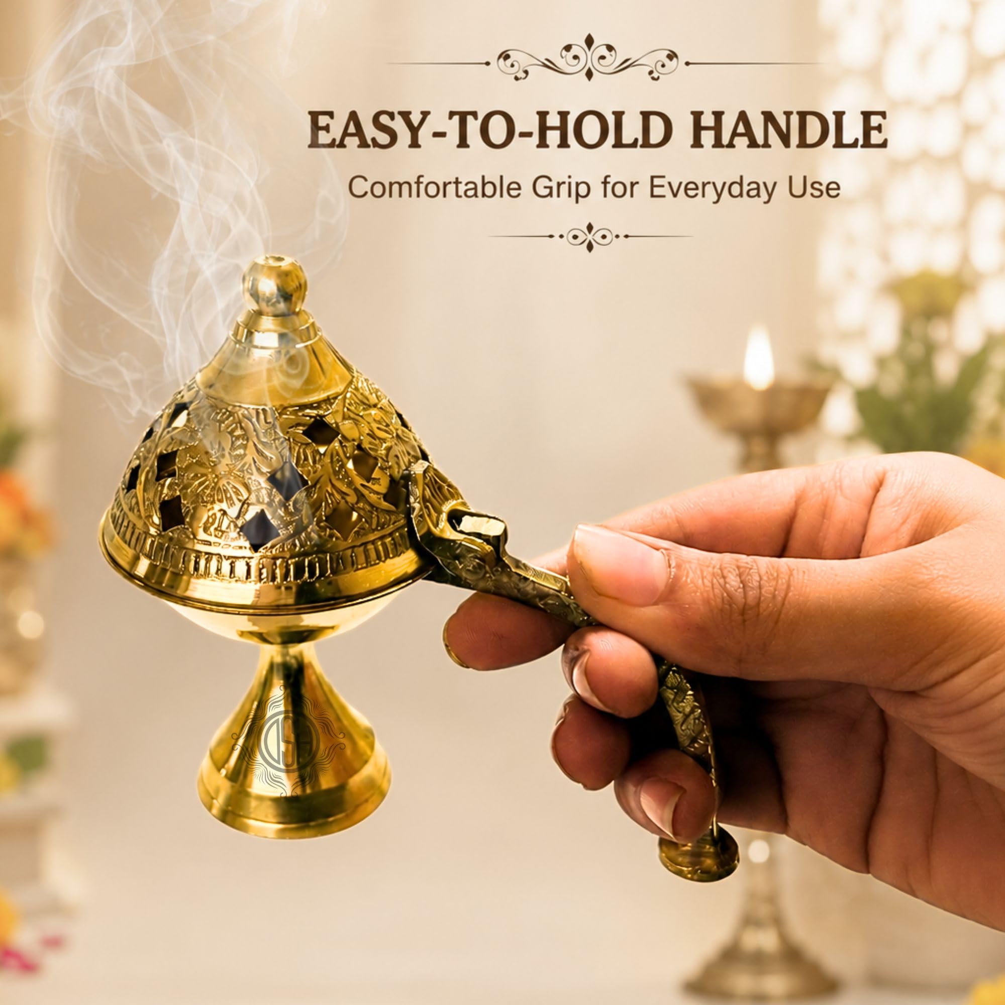 Brass Loban Burner - Purify Your Home -7