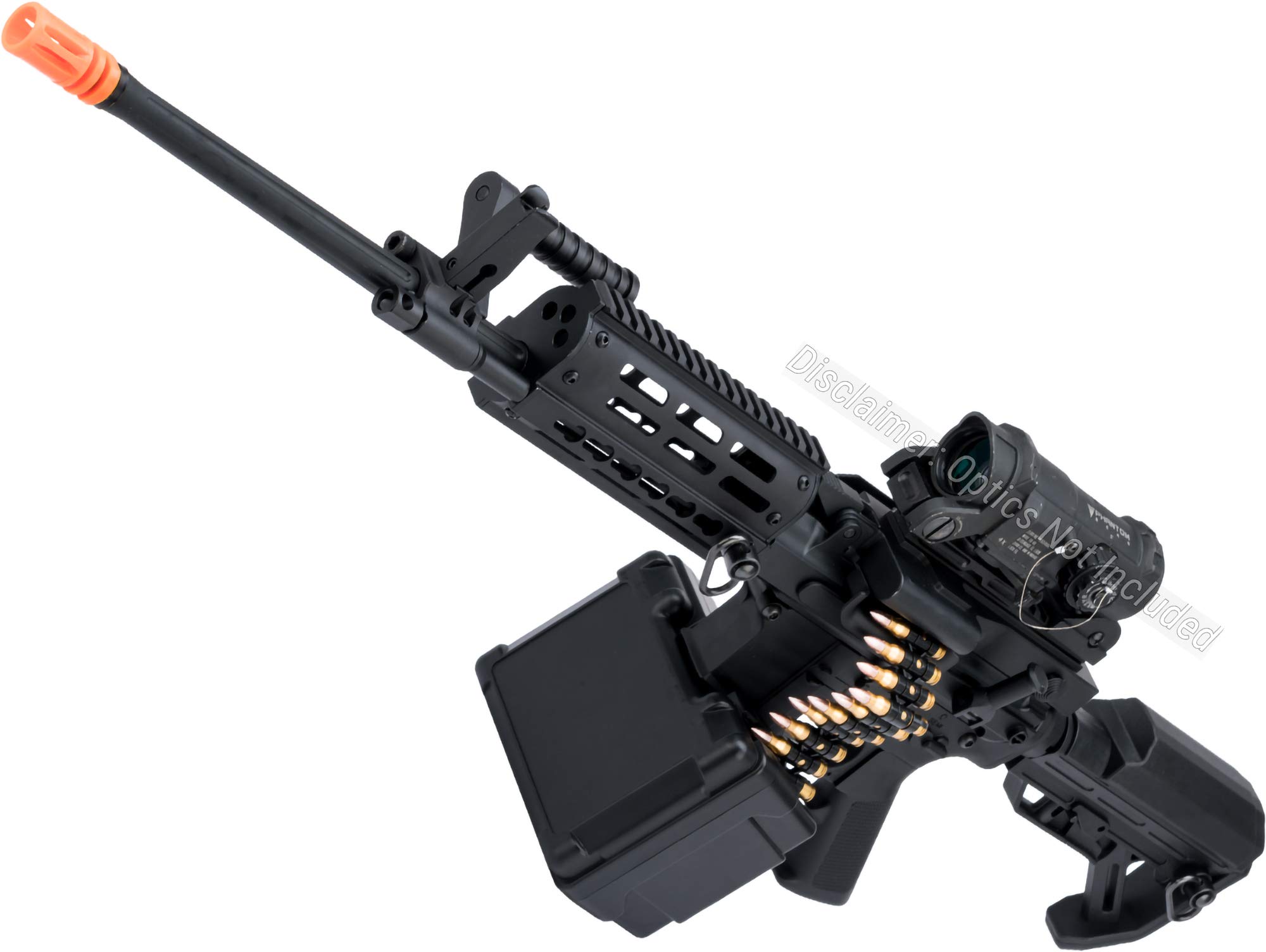 Evike Airsoft - Matrix Golden Eagle AR LMG AEG Airsoft LMG (Length: 18.75" / Black)