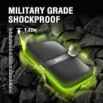 SP Silicon Power 1TB Rugged Portable External Hard Drive Armor A60 Military-Grade Shockproof USB 3.1 Gen1 for PC Mac Xbox and PS4 Black