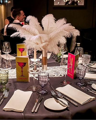 Miniatura 3 de VIJIV Plumas de avestruz grandes naturales a granel de 10 piezas, kit de fabricación de plumas de 28 pulgadas de largo para manualidades, flores,