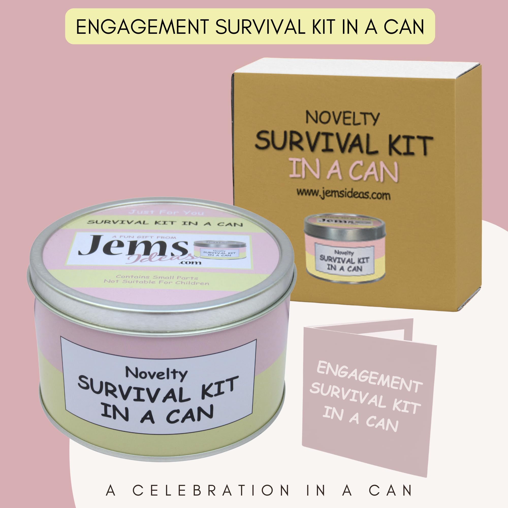 Kit Di Sopravvivenza Per Fidanzamento In Lattina – Regalo Divertente Per Lei Con Biglietto Spiritoso
