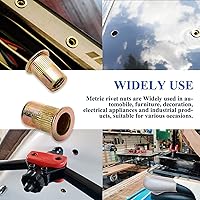 Vista 4 de Kit de tuercas remachables AETTL 413 piezas SAE UNC surtido, acabado chapado en zinc, kit de tuercas remachables de cabeza plana de acero al carbono