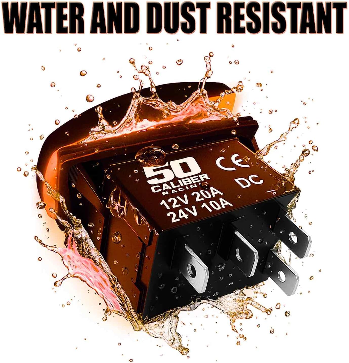 Waterproof Rocker Switch ON/Off, LED Backlit with Etched Design w/Toggle Switch 12v - Head Lights- UTV, Auto, Boat 20A Variation (Orange, TSTSO Girl)