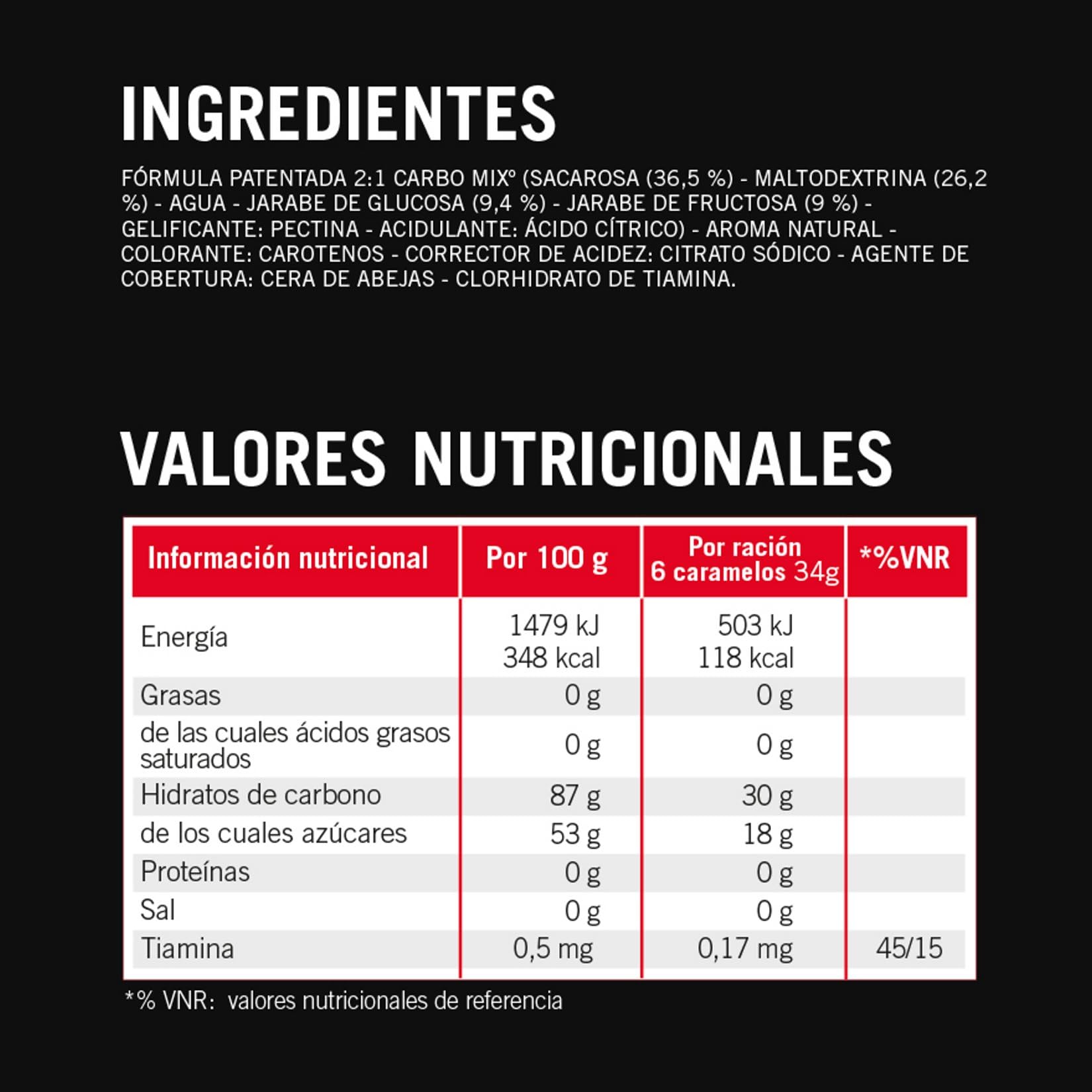 Enervit Carbo Chews C2:1PRO, Gominolas con Maltodextrinas y 30g de Carbohidratos, Para Actividades de Larga Duración y Alta Intensidad, Sin Gluten, Sabor Naranja, 3 Packs de 6 Gominolas