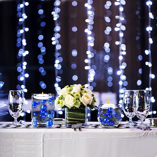 Miniatura 6 de 150 piezas de perlas falsas para jarrón, cuentas de maquillaje para jarrón sin agujeros, cuentas brillantes de tamaños mixtos, perlas redondas para