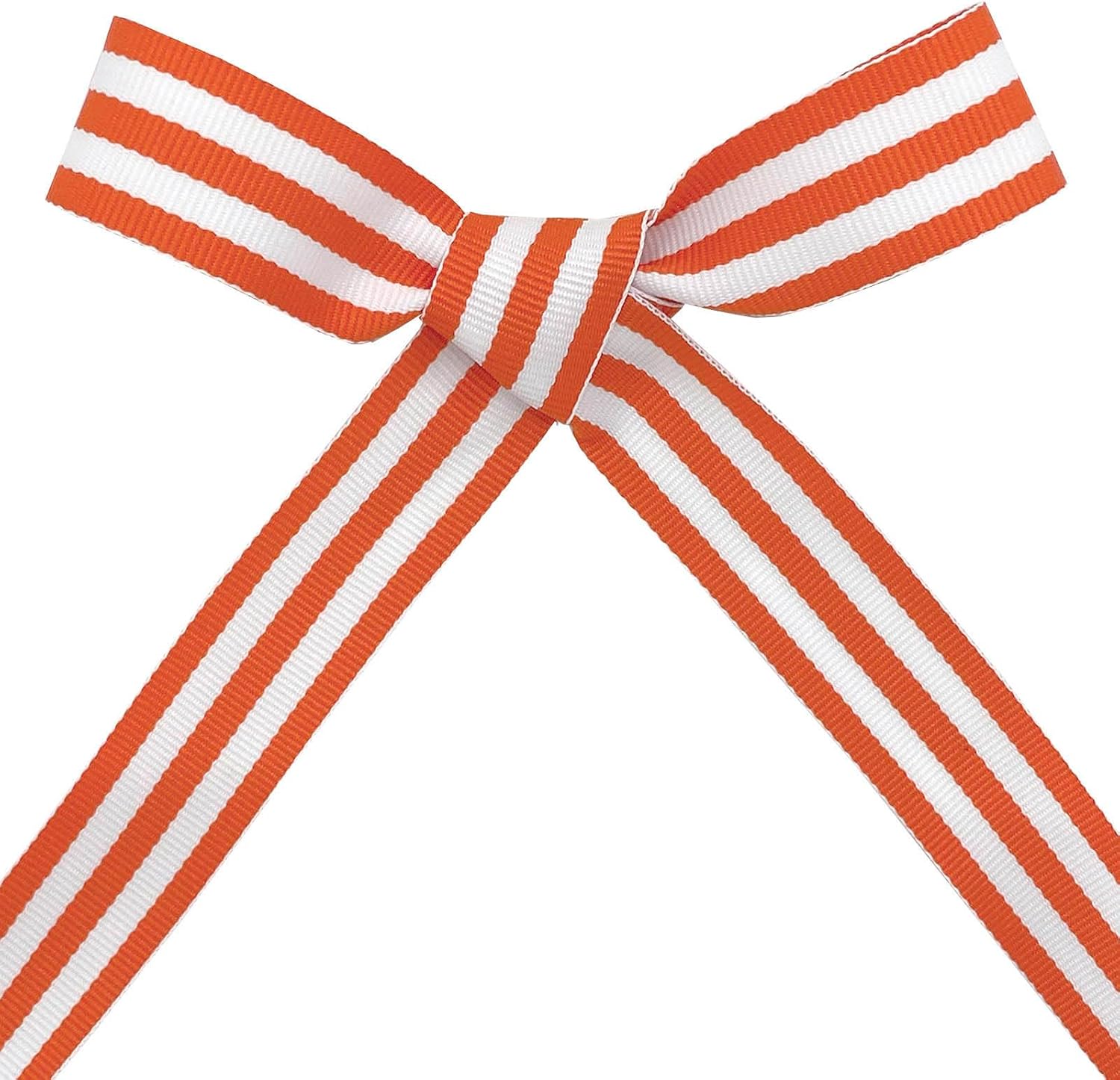 Morex Ribbon Striped Polyester Grosgrain Ribbon, Party Decorations, Gift Wrapping, Fun Patterns, 7/8" by 20 yd., Orange image 3