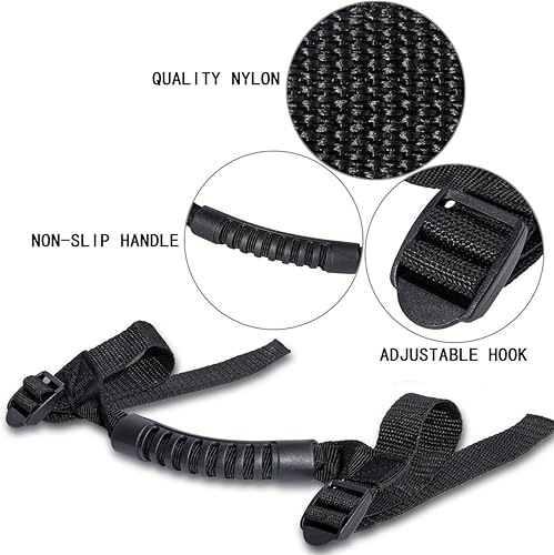 Miniatura 4 de moveland 4 asas de agarre compatibles con asas de barra antivuelco para Jeep Wrangler YJ TJ JK JL Sports Sahara Freedom Rubicon X y Unlimited