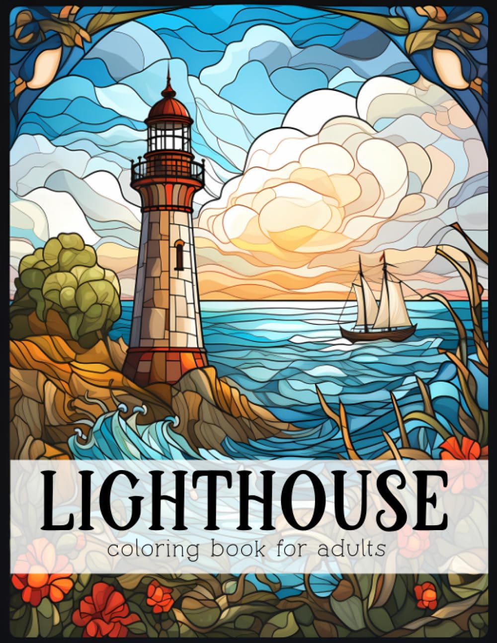 Lighthouse coloring book for adults: 36 easy and various Lighthouse Coloring Pages for teens and adults to Help Relieve Stress, Relaxation and Get Creative