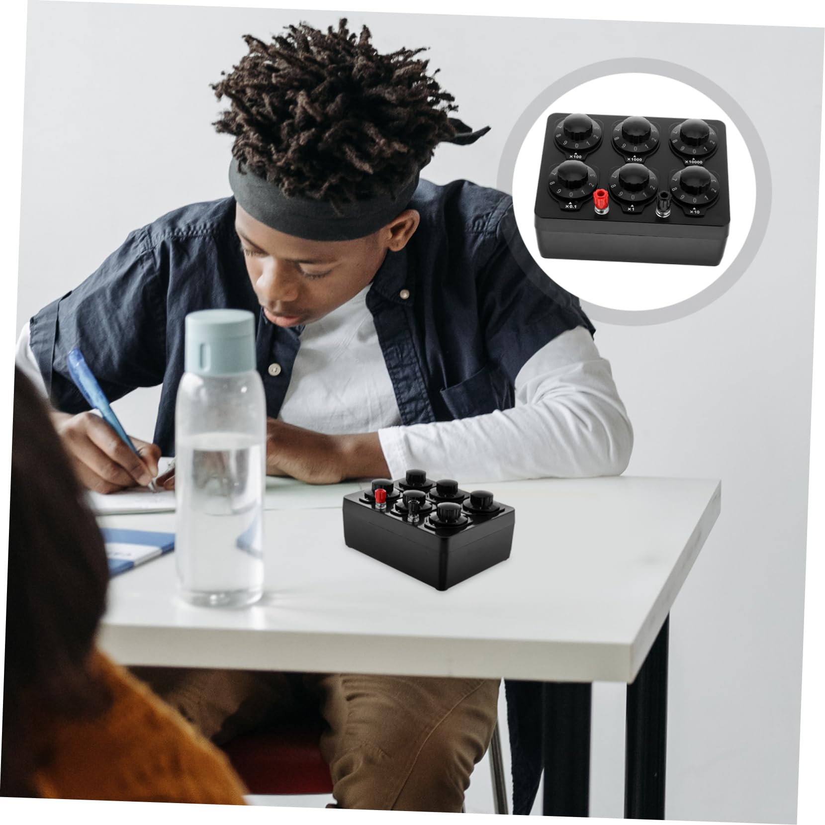 Gatuida Boîte de Résistance Variable de Précision 6 Chiffres 0-99999,9 pour Expériences Électriques Laboratoire, Plastique et Métal, Outil pour Étudiants