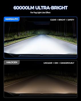 Marsauto - 9006 Halogen Headlight Bulb - High-Performance Car Headlight - Halogen Light with No Glare - for Automotive - 2 Bulbs