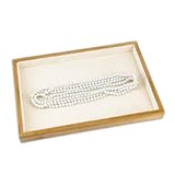 The Display Guys - Stackable Jewelry Tray and Organizer - for Drawers&comma; Dressers&comma; Store Display &lpar;Flat&comma; Bamboo Suede&rpar;