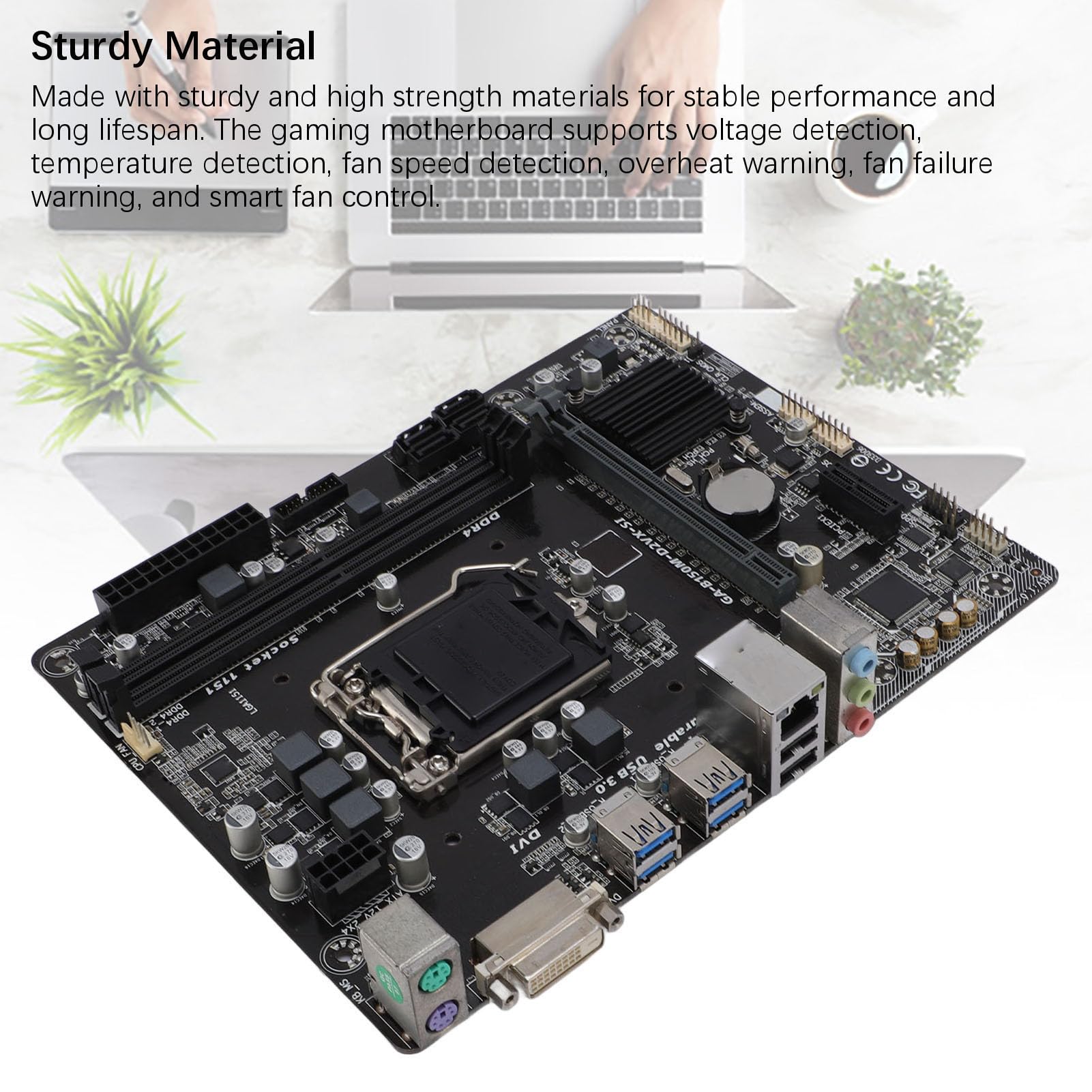 GA - Scheda Madre Serie B150M, Scheda Madre Mini ATX con Chipset LGA 1151 B510 (Gigabit Ethernet, DDR4 da 32 GB, 2133 O.C. PCIe 3.0, USB3.0 2, RJ45/DVI)
